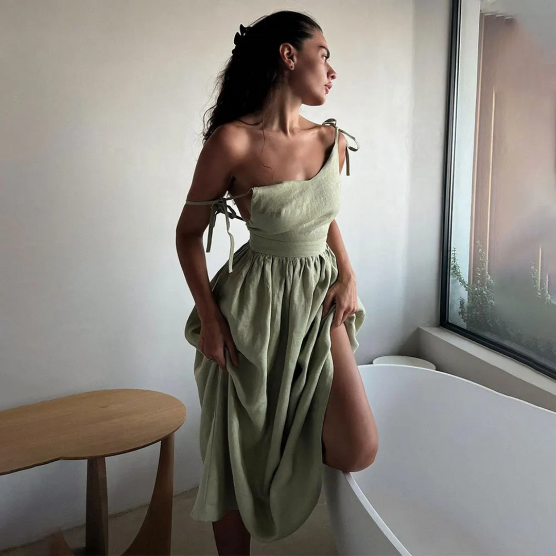 Levoire | Robe À Bretelles Élégante Vert