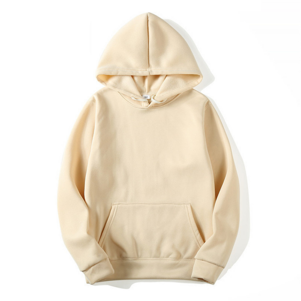 Levoire | Rento Manches Longues Sweat À Capuche Ample Avec Poches Beige