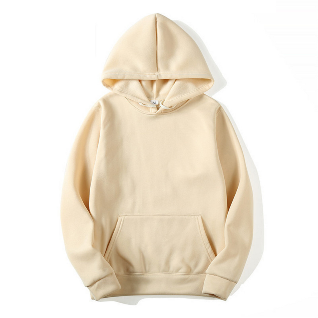 Levoire | Rento Manches Longues Sweat À Capuche Ample Avec Poches Beige