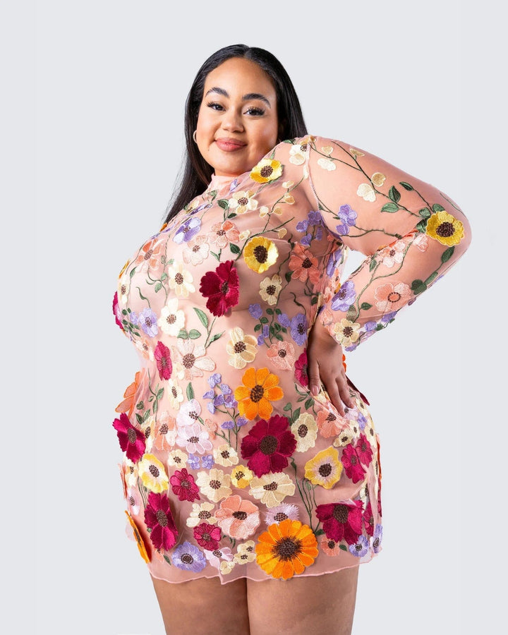Levoire | Robe À Fleurs Avec Manches Longues