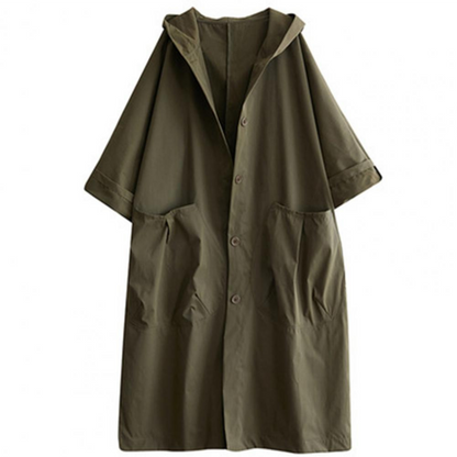 Levoire | Long Trench Coat Femmes Warm Armée verte Taille unique