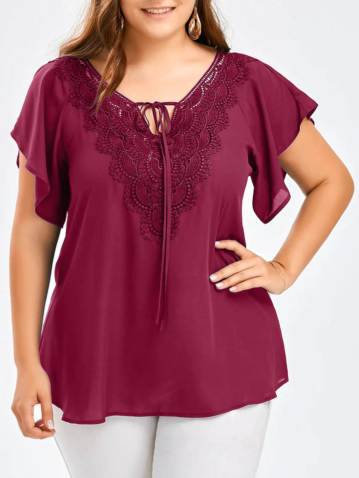 Levoire | Femke Plus-Size Top - Confortable Et Élégant Violet pourpre