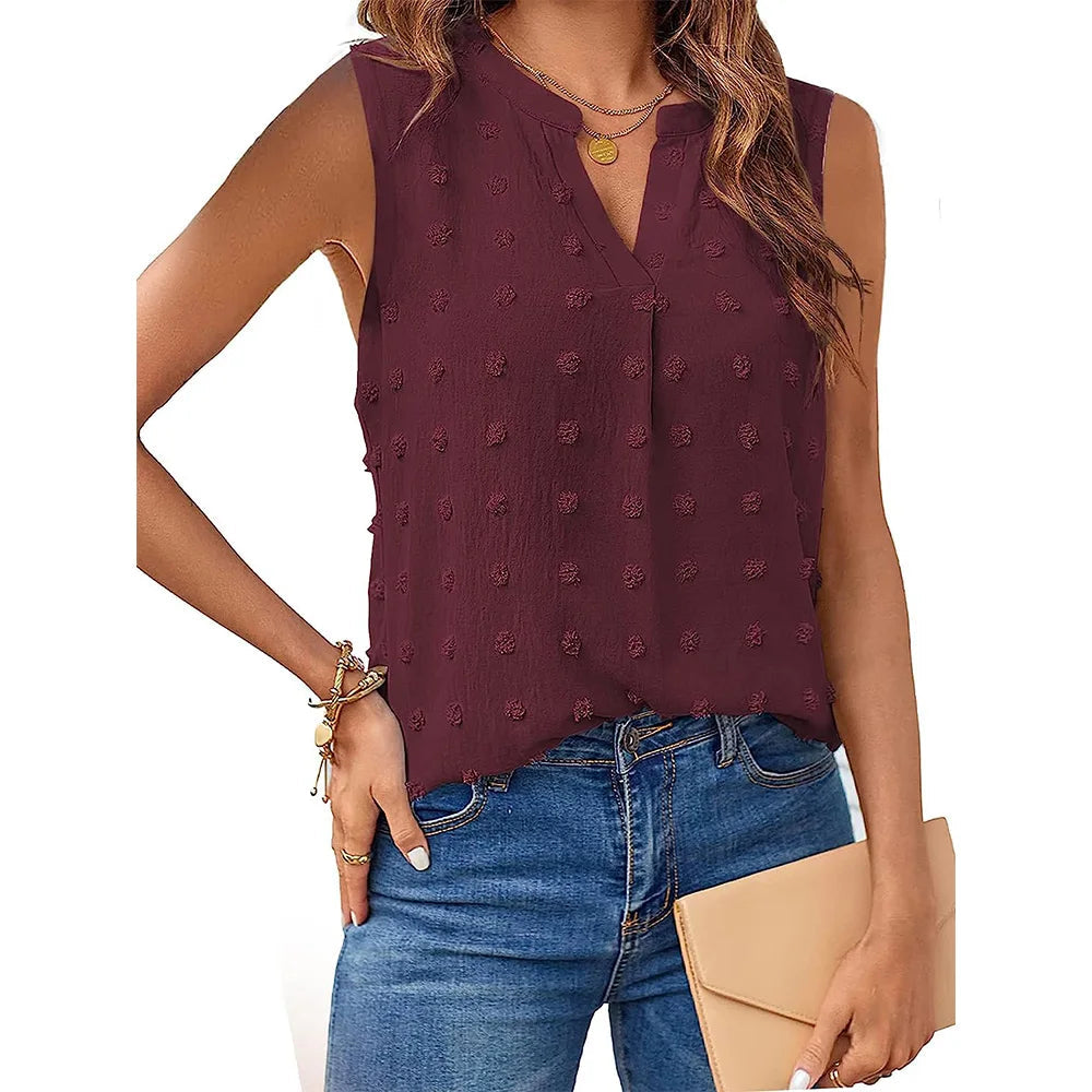 Levoire | Selina Top - Sans Manches Et À La Mode Bordeaux