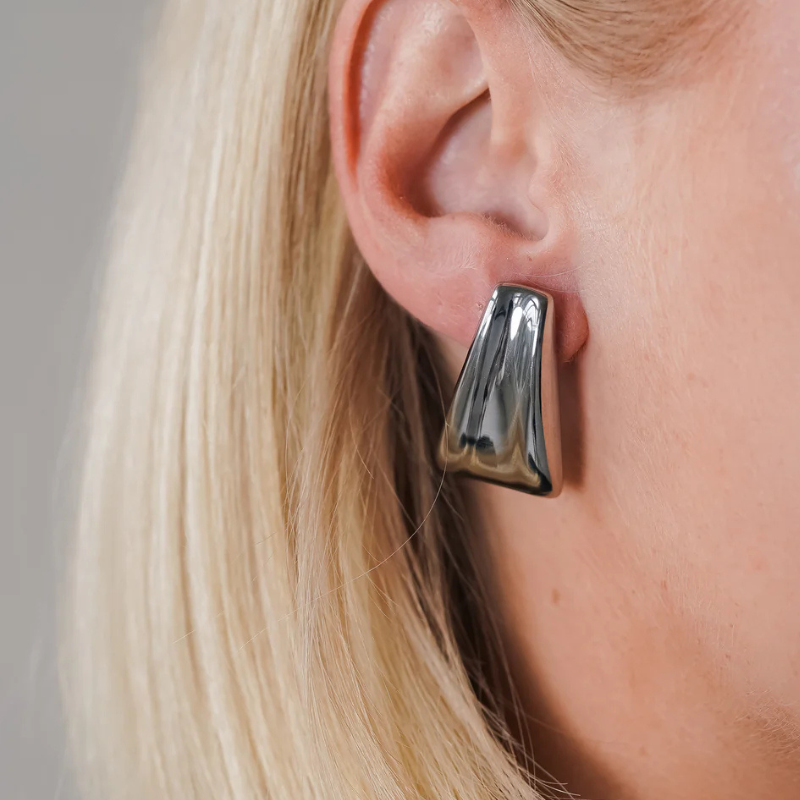 Levoire | Ensemble De Boucles D'Oreilles Élégantes En Or Argent 3.18 cm