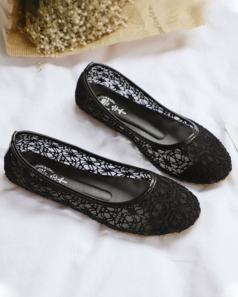 Levoire | Chaussures À Semelle Plate, Bout Rond Et Mesh