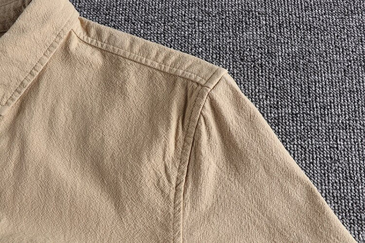 Levoire | Chemise Classique Avec Design Texturé Pour Une Ambiance Automnale