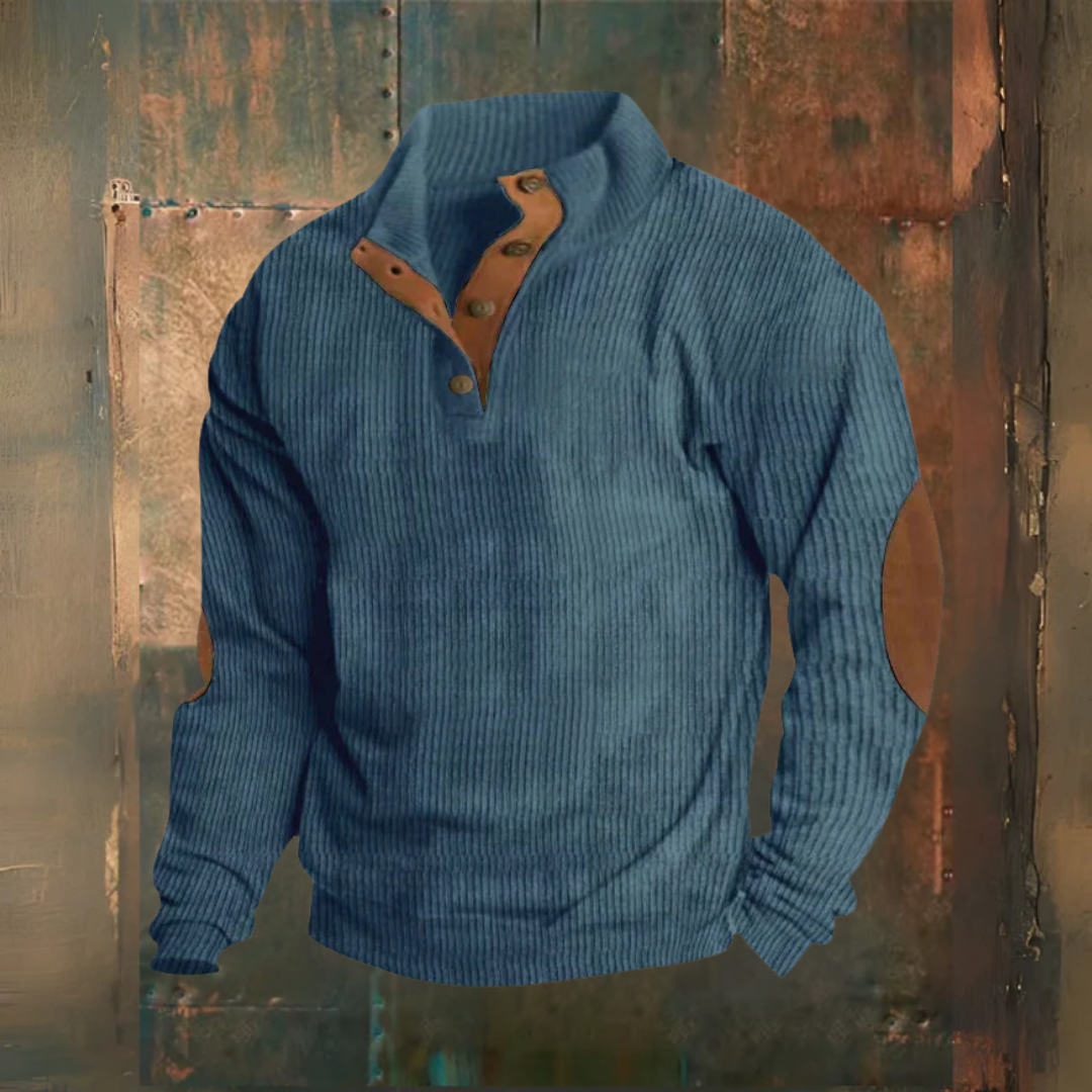 Levoire | Pull Avec Col À Agrafe Bleu