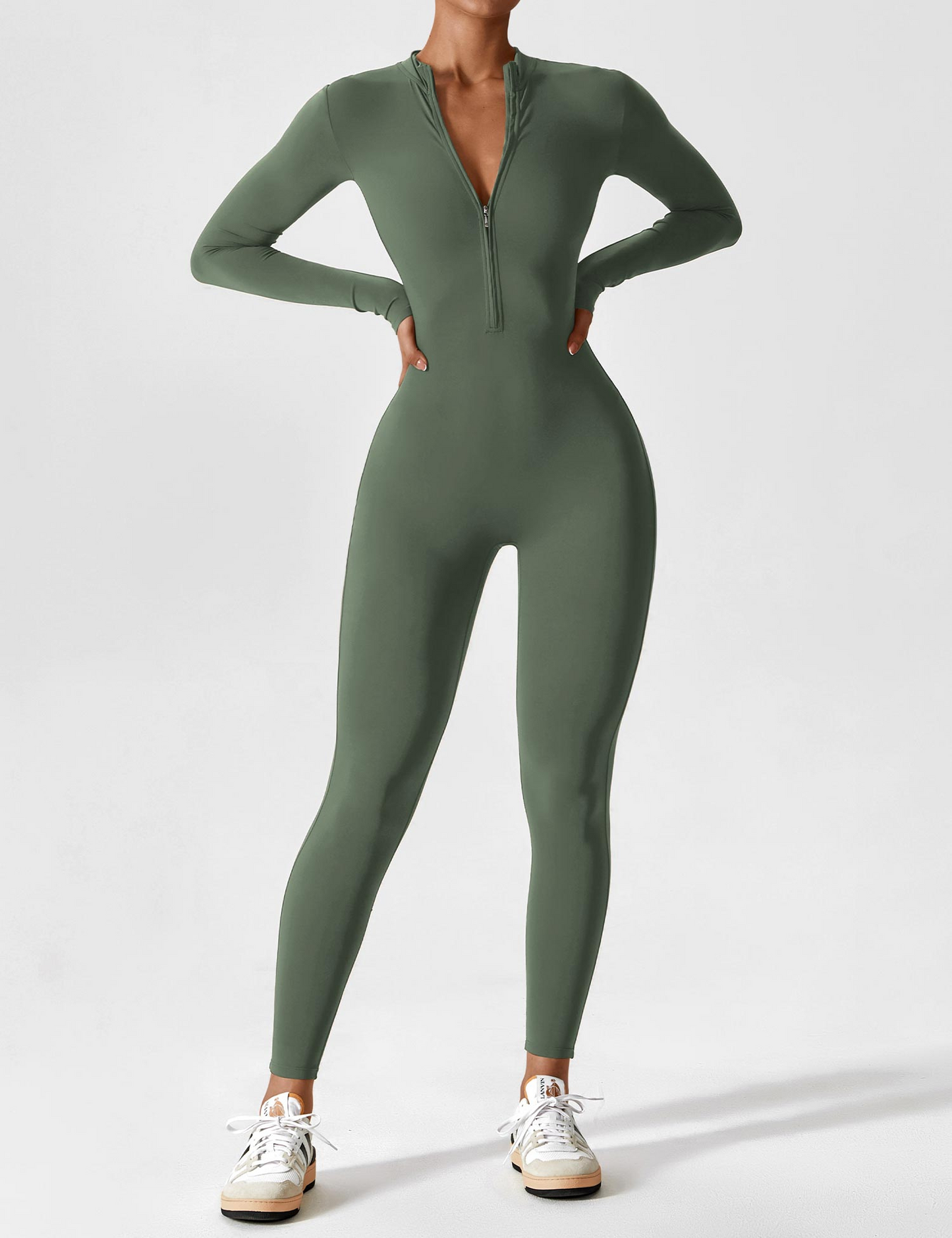 Levoire | Jumpsuit élégant pour femmes avec col montant et fermeture éclair pour femmes Turquoise