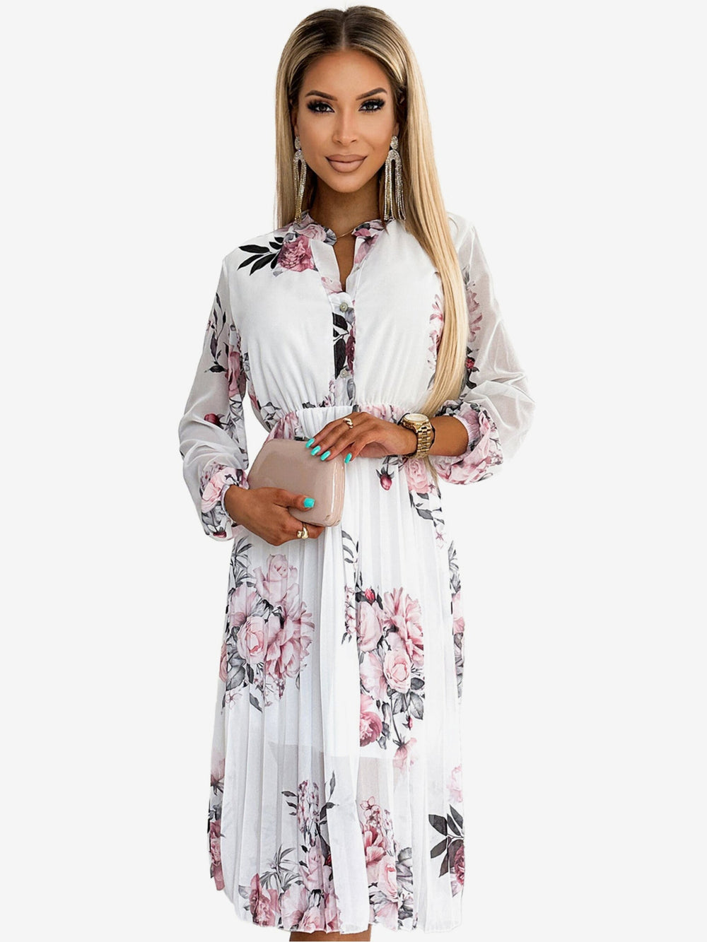 Levoire | Robe Avec Imprimé Floral Et Décolleté Profond Pour Un Look Tendance