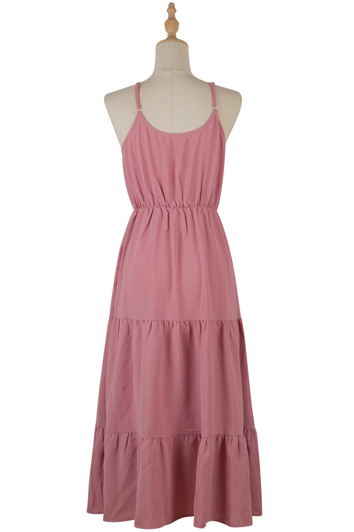 Levoire | Robe de plage boho en crochet à bretelles maxi longue
