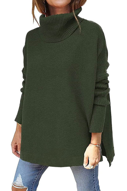 Levoire | Pull Col Roulé D'hiver Pour Femme - Chaud Verte