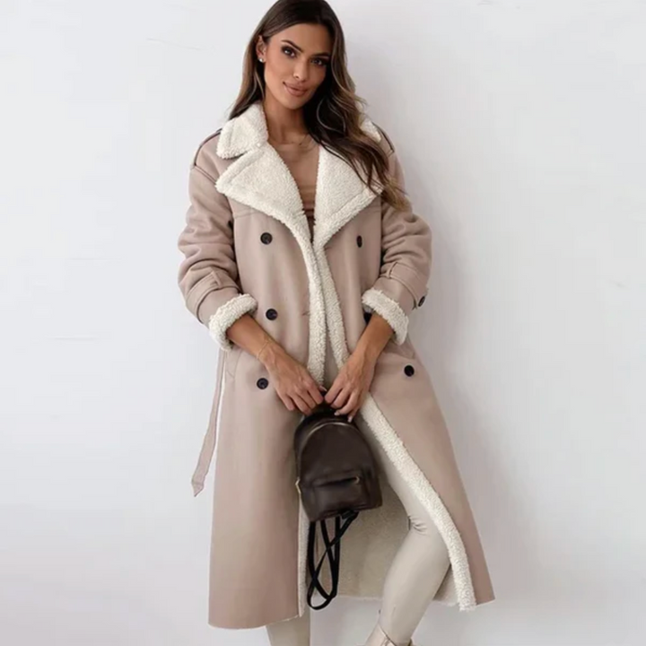 Levoire | Manteau long pour femmes chaud pour l'hiver Abricot
