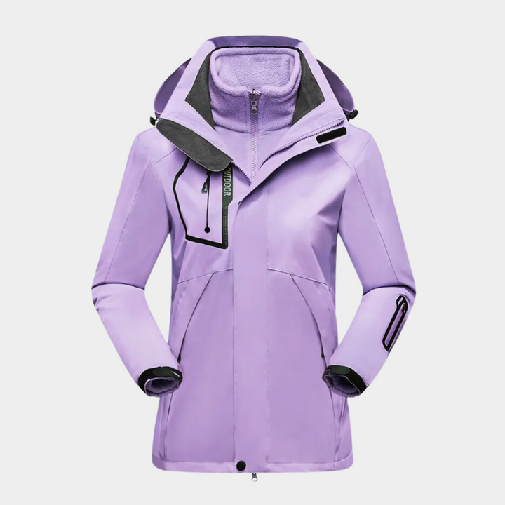 Levoire | Long Jacket FR Women Water Repellent Pourpre
