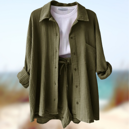 Levoire | Ensemble d'été à deux pièces Vert Militaire