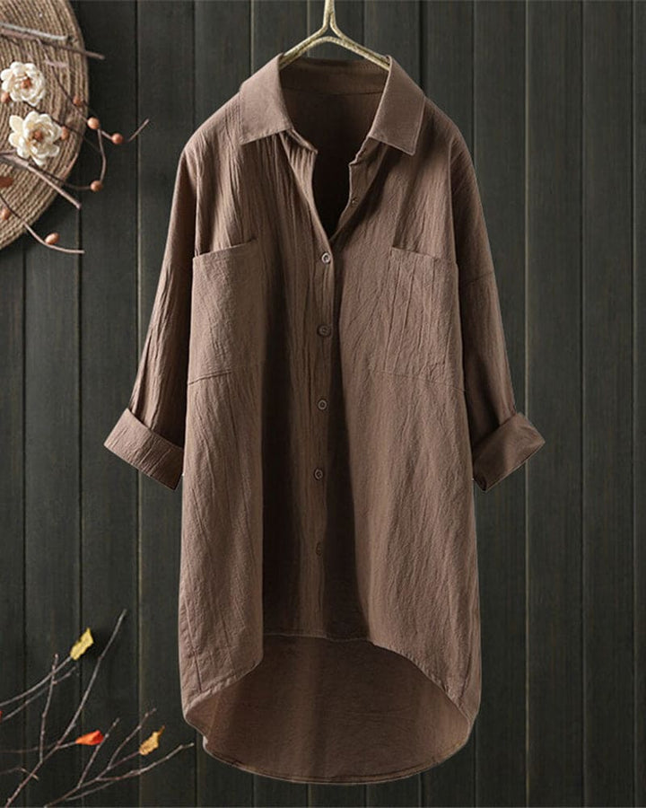 Levoire | Blouse Ample Unie Avec Manches Longues Beige