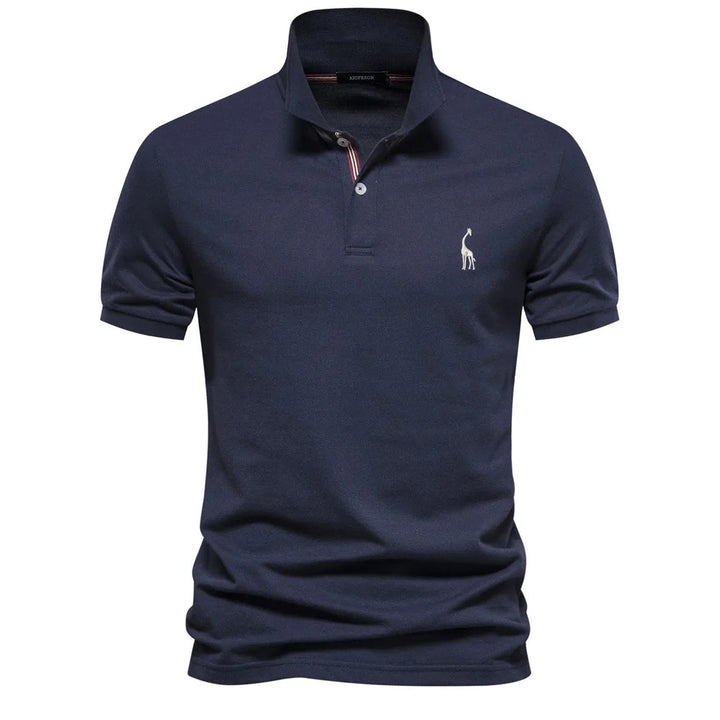 Levoire | Polo en coton luxueux avec logos de cerf Merensininen