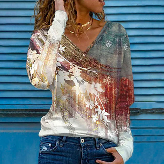 Levoire | Shirt Décontracté À Imprimé Dégradé Multicolore