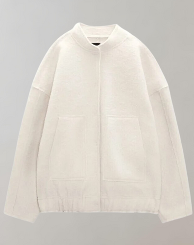 Levoire | Veste Bomber Surdimensionnée À Manches Longues Avec Fermeture À Boutons