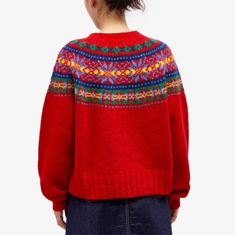 Levoire | Pull en tricot imprimé à col rond