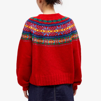 Levoire | Pull en tricot imprimé à col rond