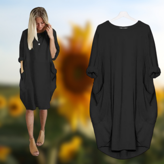 Levoire | Robe longue à manches mi-longues Nero