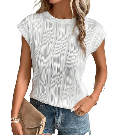 Levoire | Blouse Courte Structurée Élégante Blanc