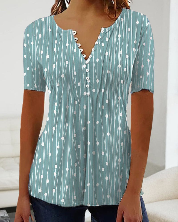 Levoire | Blouse À Pois Avec Décolleté En V