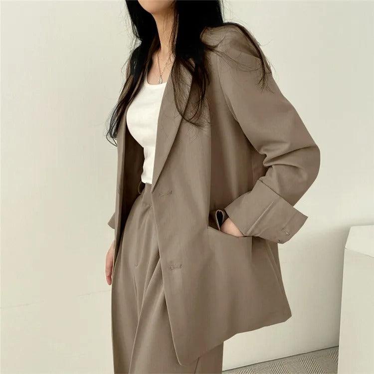 Levoire | Sur Mesure Blazer Et Pantalons Droits Set Pour Femmes