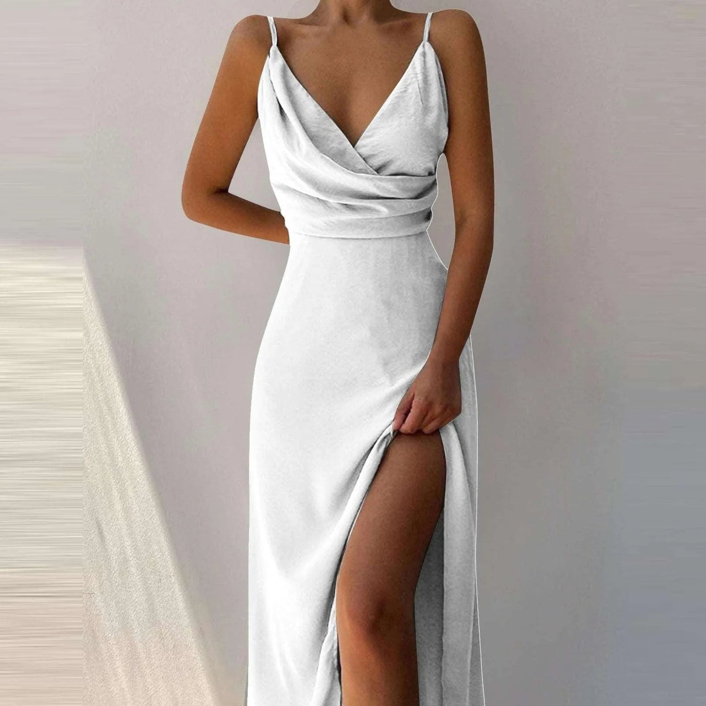 Levoire | Robe à encolure plongeante et imprimé Blanc