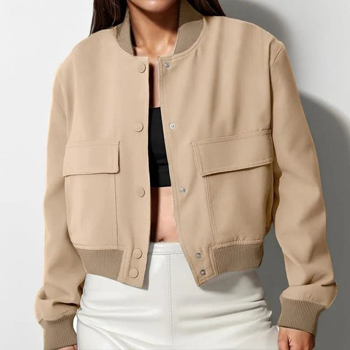 Levoire | Veste avec bouton et grandes poches Liuskeset grei