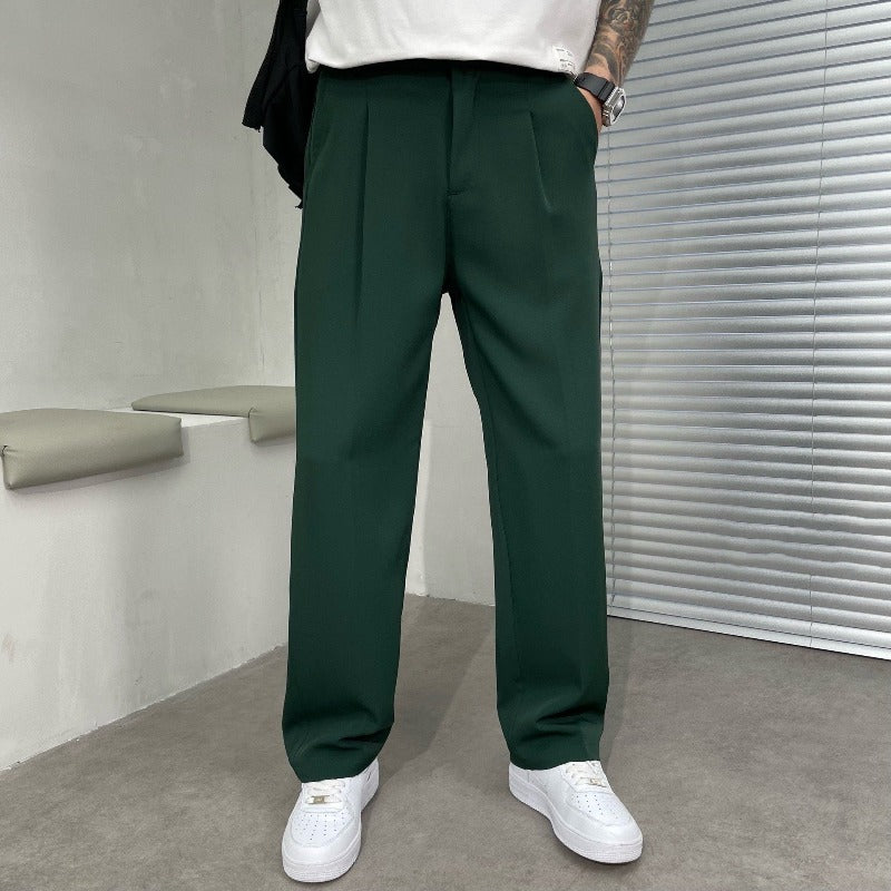Levoire | Pantalons À Coupe Droite Pour Hommes Vert