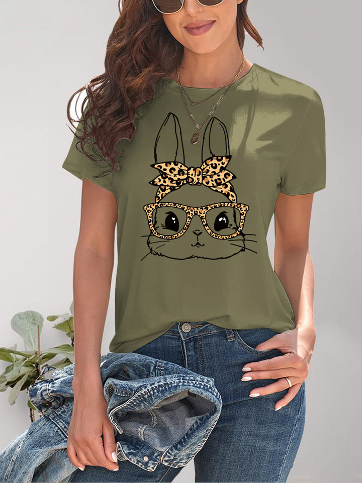 Levoire | Jänis Graafinen Col Rond Manches Courtes T-shirt