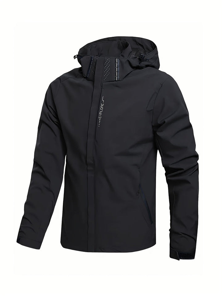 Levoire | Veste Coupe-Vent Décontractée Imperméable Avec Capuche Noir
