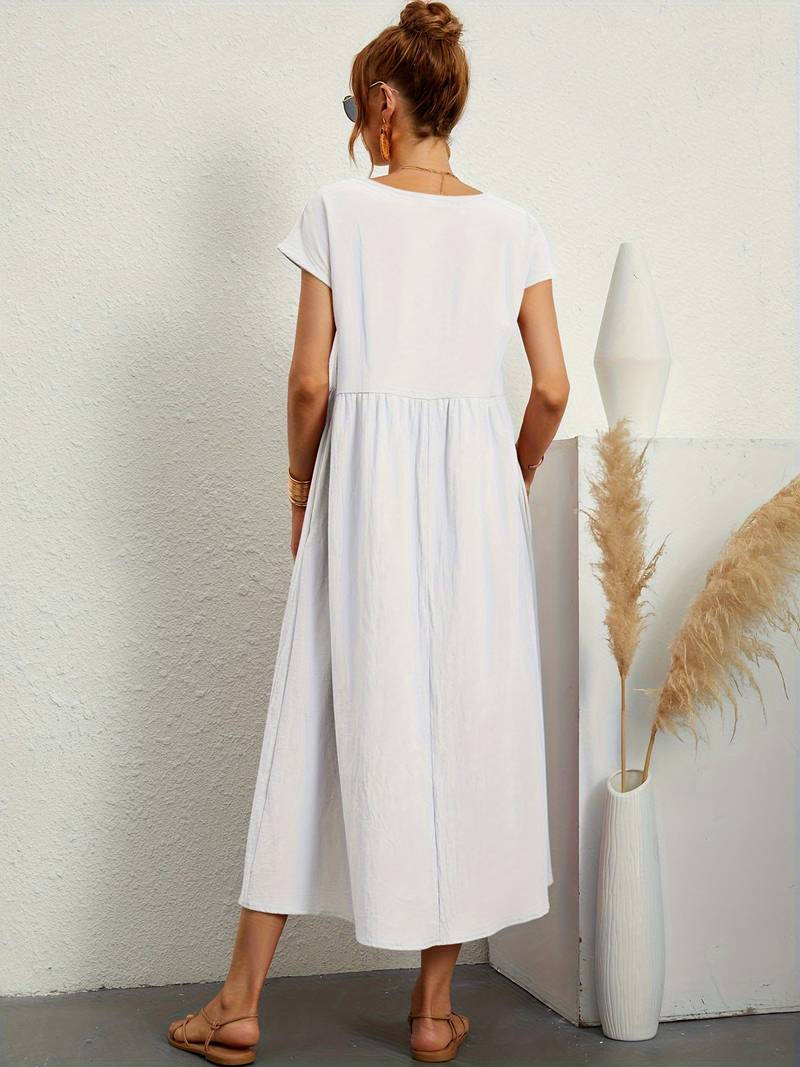 Levoire | Robe Vintage Manches Courtes Été