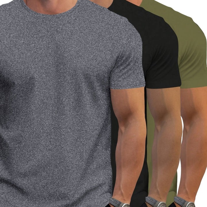 Levoire | Setti 3 T-Shirts Pour Hommes À Manches Courtes Et Col Rond