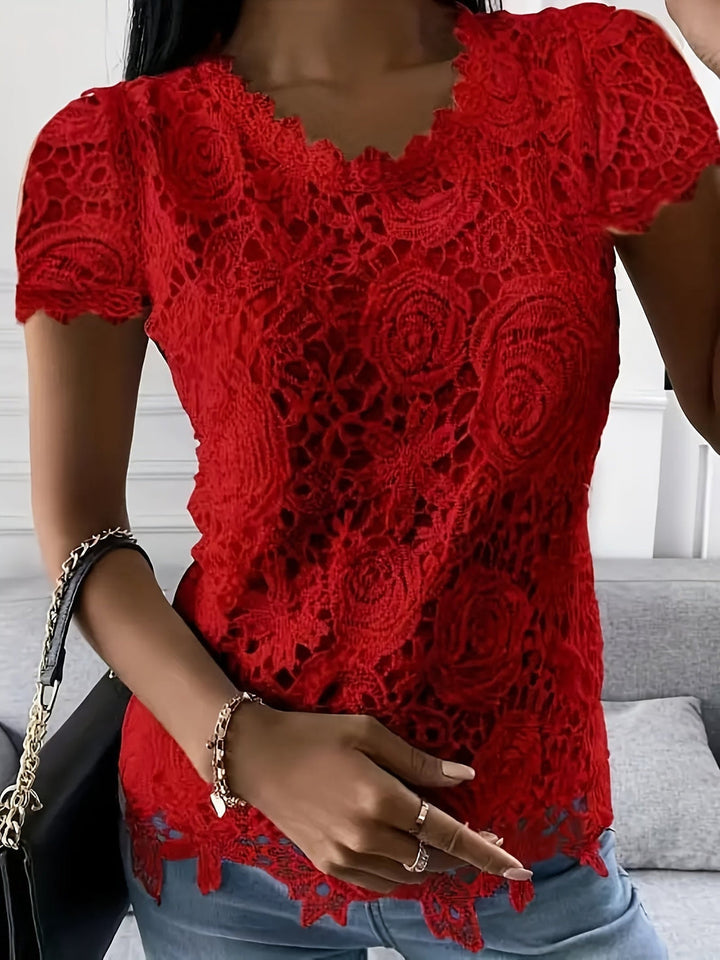 Levoire | Blouse À Dentelle Rot
