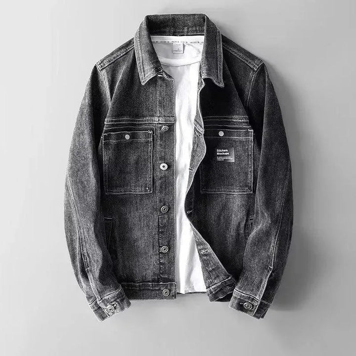 Levoire | Veste en jean pour hommes Noir