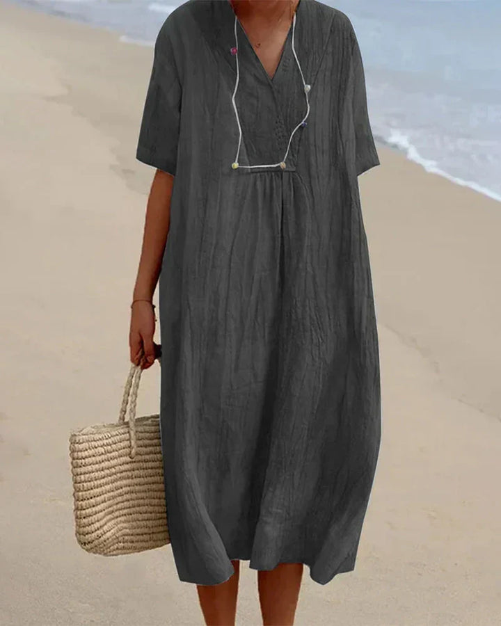 Levoire | Robe D'Été Femme Avec Un Design Imprimé Noir