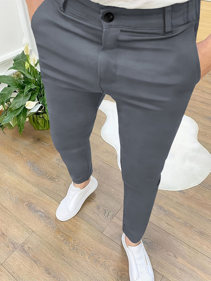 Levoire | Pantalon Slim Fit Stretch Homme Gris foncé