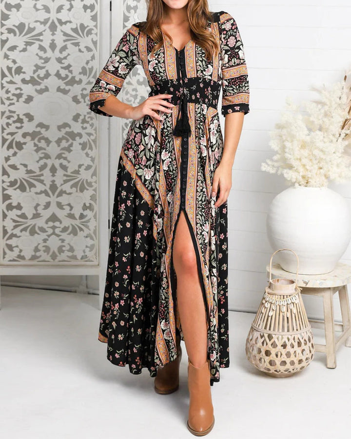Levoire | Robe Au Style Rétro Élégant Et Fleuri