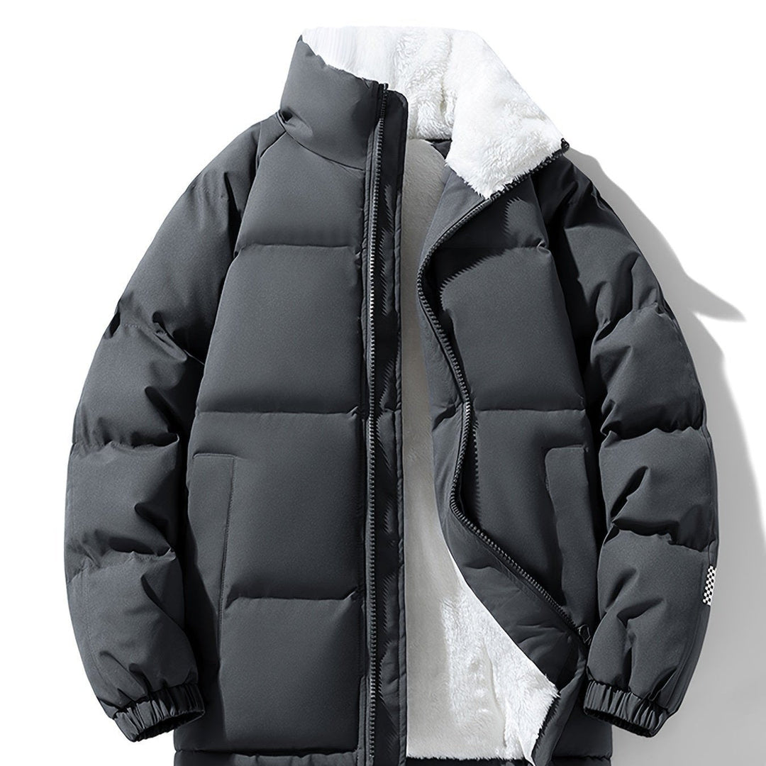 Levoire | Veste Polaire À Manches Longues Avec Fermeture Éclair, Manteau Bouffant Gris foncé