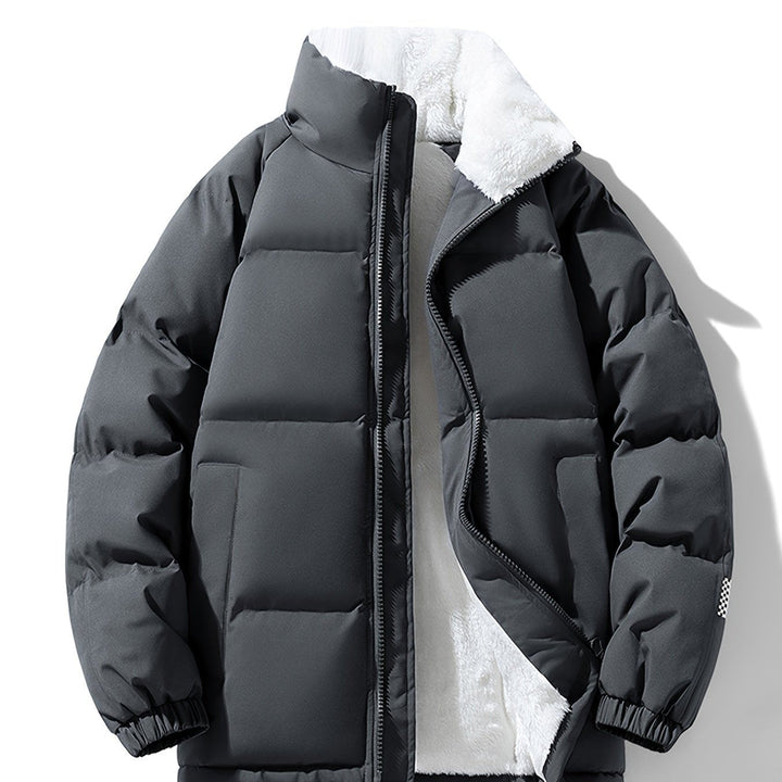Levoire | Veste Polaire À Manches Longues Avec Fermeture Éclair, Manteau Bouffant Gris foncé