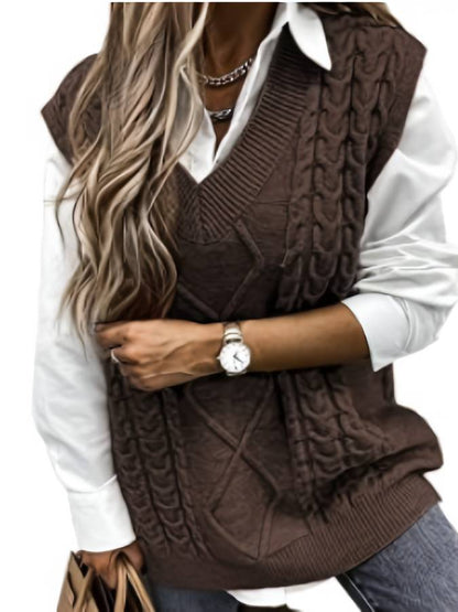 Levoire | Gilet En Tricot Pour Femmes | Hiver Café