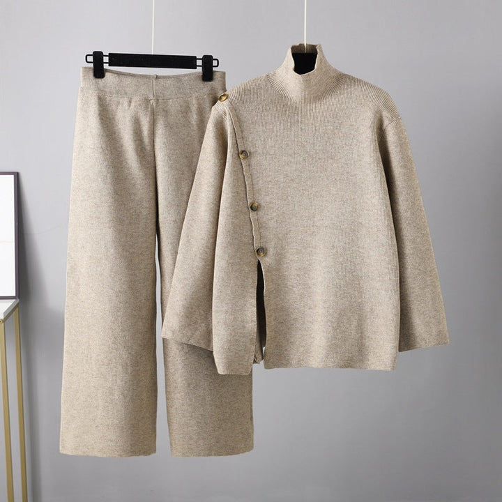 Levoire | Pull À Col Ronde Et Pantalons En Tricot Amples