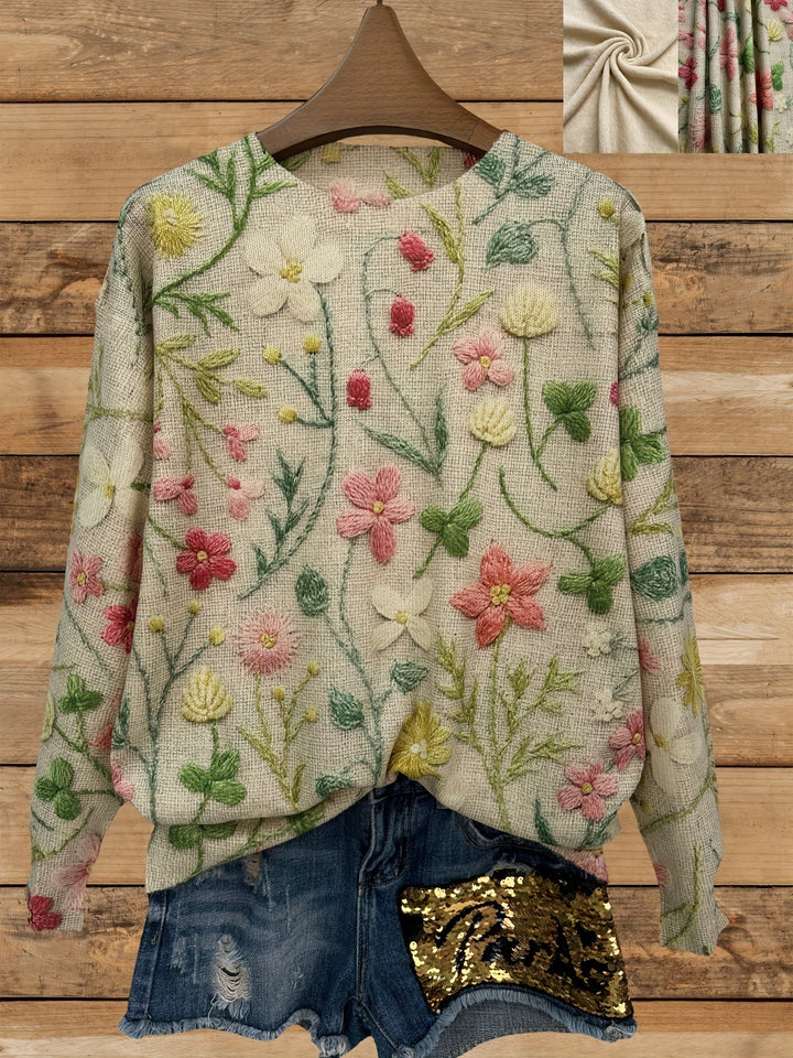 Levoire | Pull Avec Motif Floral Légumes