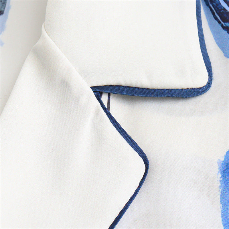 Levoire | Chemise Imprimée Avec Pantalon Large Ensemble Deux Pièces