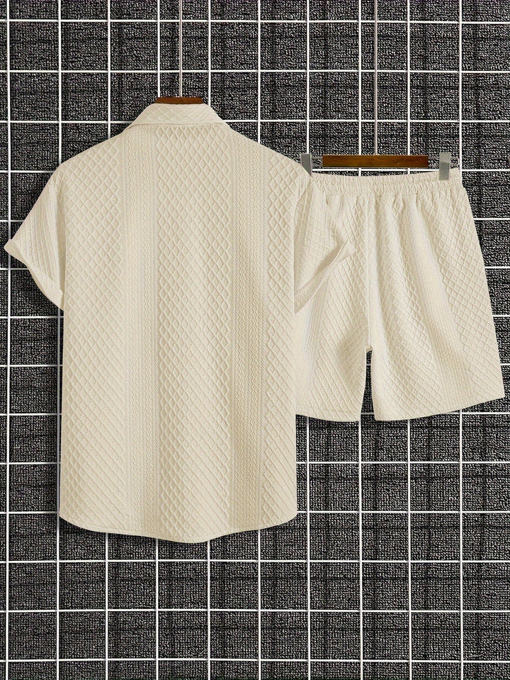 Levoire | Ensemble Uni En Maille À Carreaux En Coton De Cent