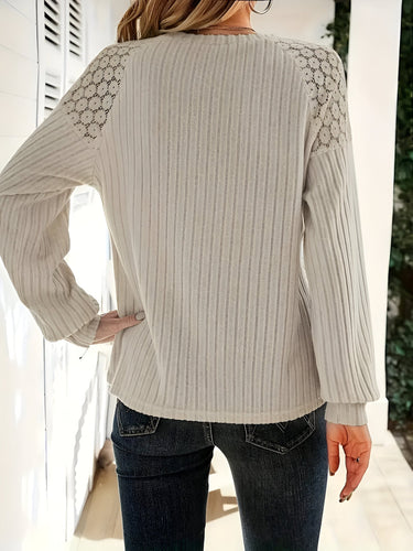 Levoire | Sweatshirt Élégant À Manches Longues Avec Des Détails Décoratifs