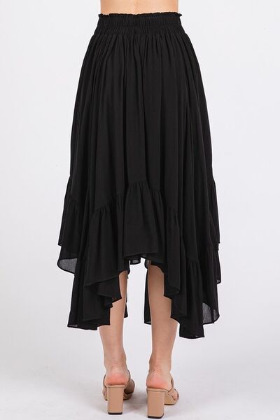 Levoire | Jupe Mi-Longue Avec Taille Élastique Et Poches Latérales Uniques