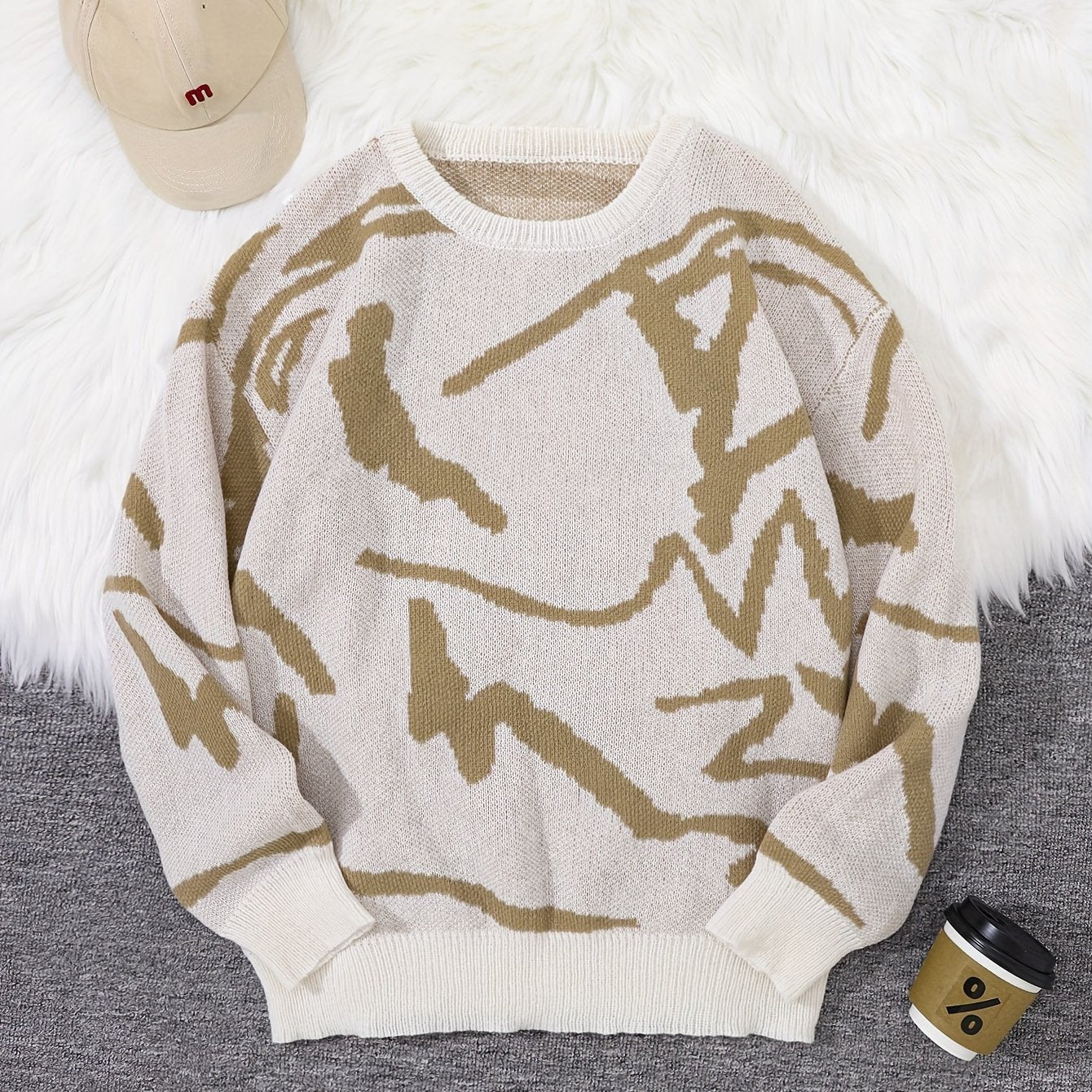 Levoire | Pull Homme Stylé Avec Impression Graffiti